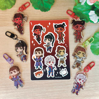 acrylic charms and sticker sheets acrylic charms and sticker sheets